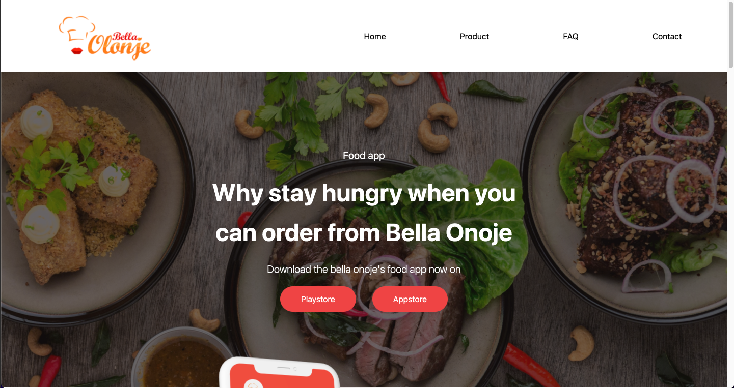 Food order website